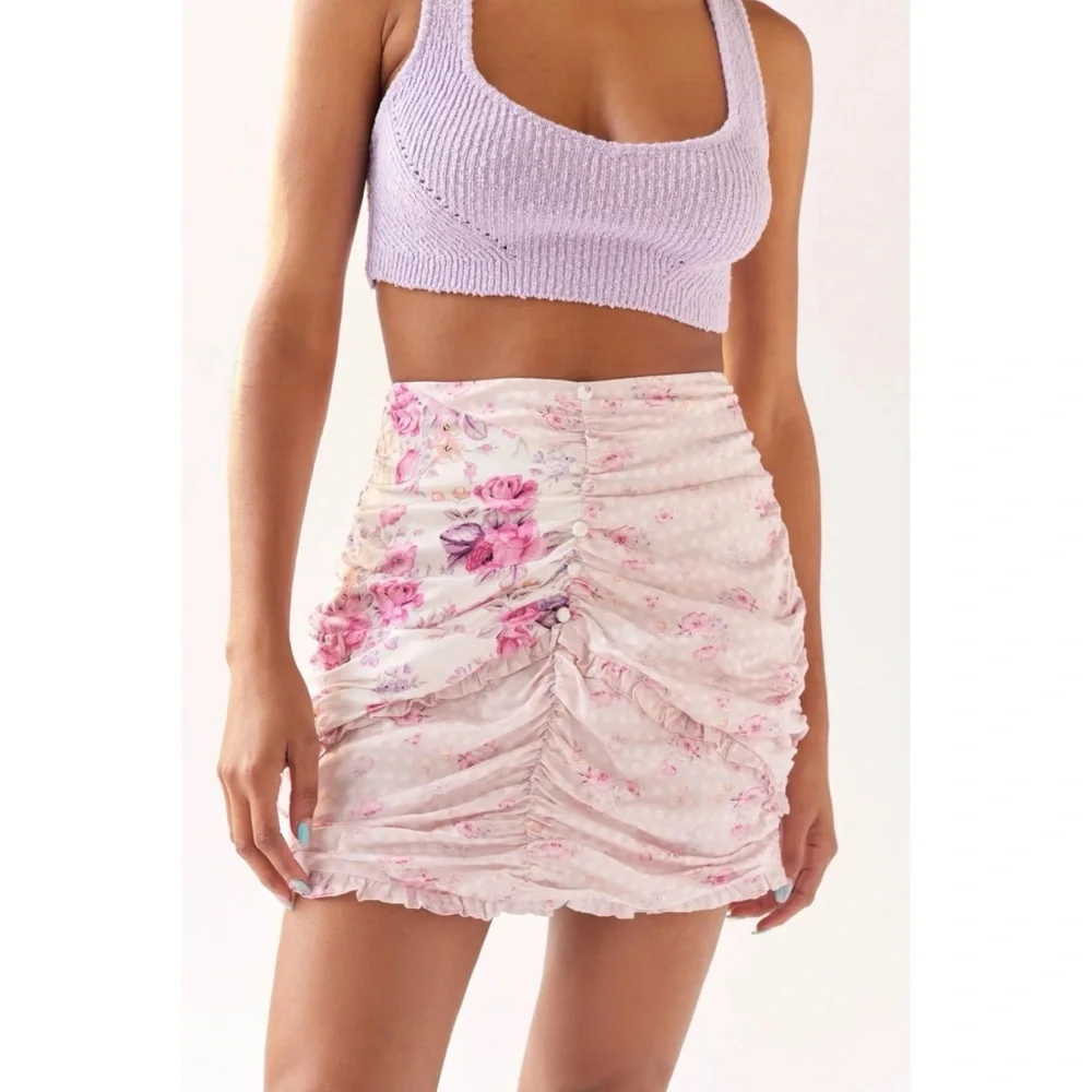 For Love and Lemons Taylor Floral Ruffle Top Small‎ $149